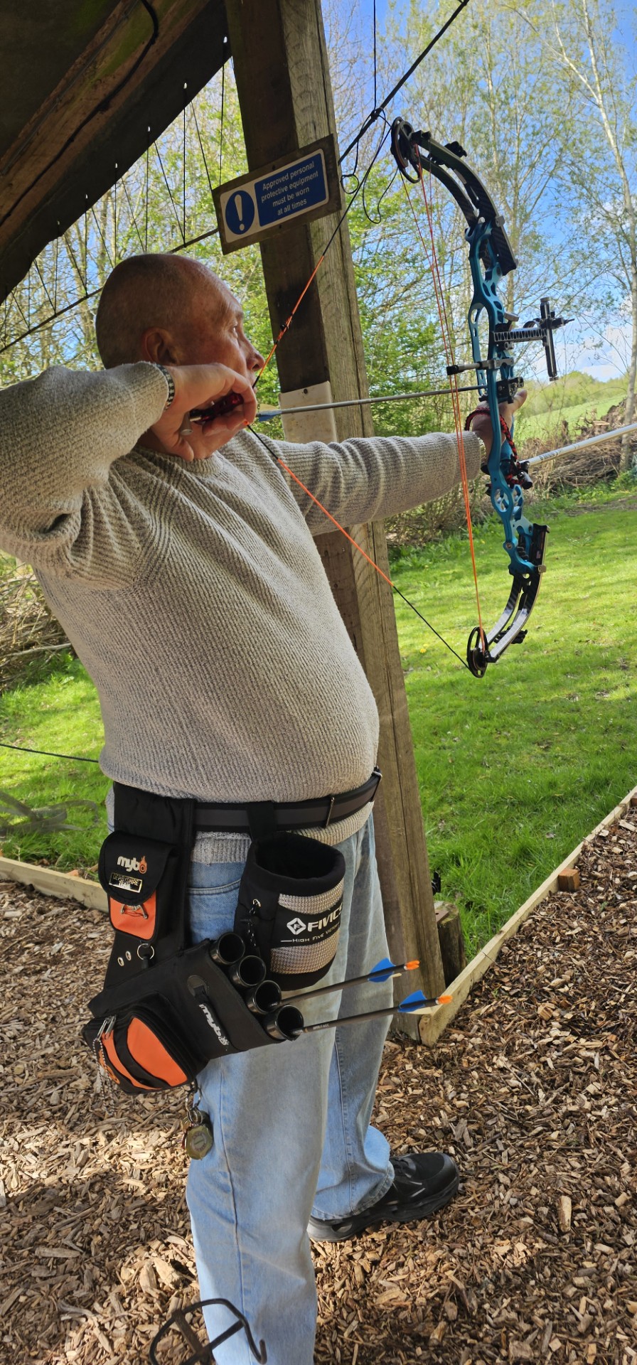 One of our range users using the Archery Range