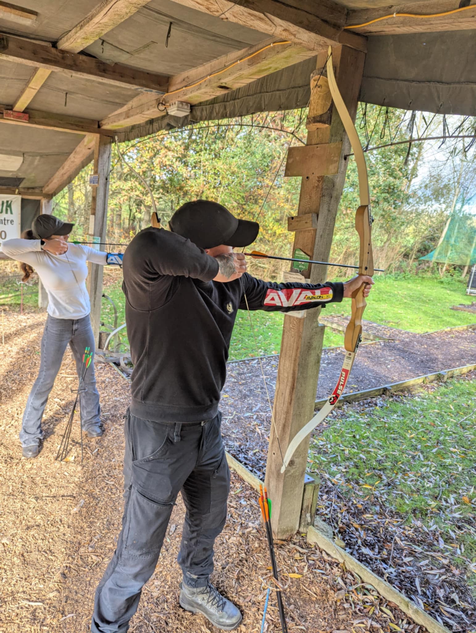 Two of our range users ready to shoot on our Archery Range